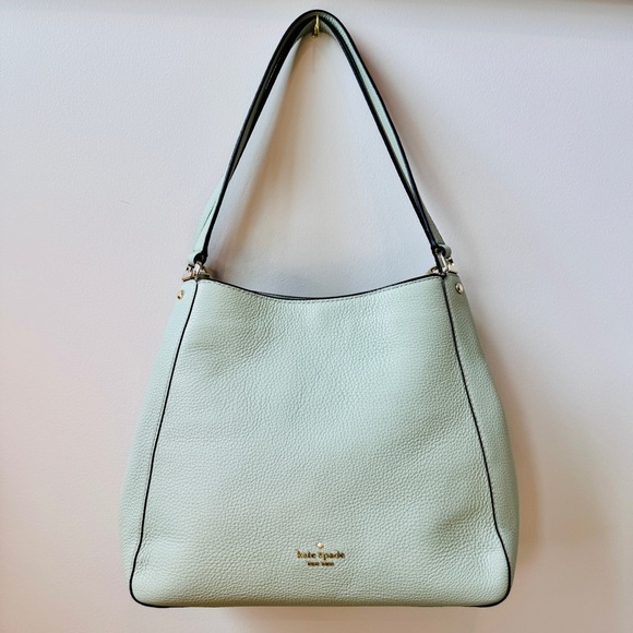 Kate Spade Leila Medium Triple Compartment Shoulder Bag‎ In Mint Green - Picture 1 of 12